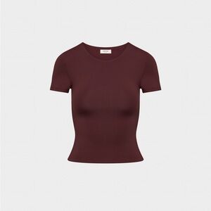 Aritzia Deep Burgundy Short Sleeve Tee